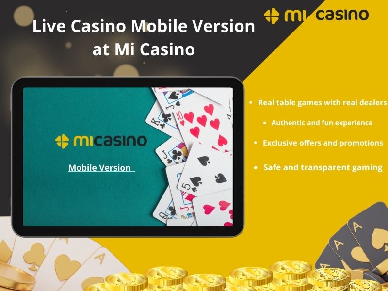 Live Casino Mobile Version at My Casino