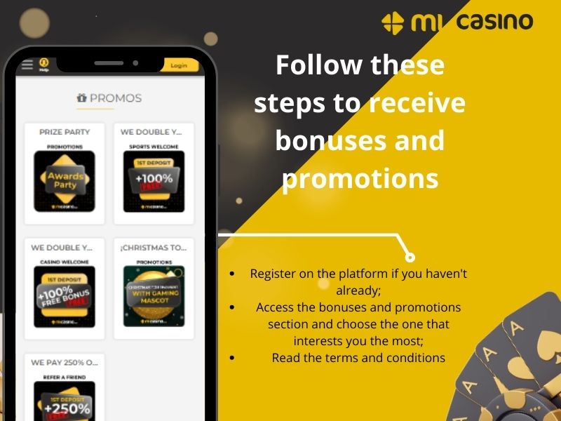 How to use bonuses and promotions in Mi Casino