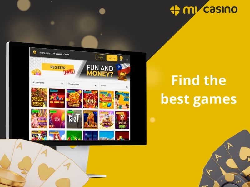 Mi Casino online games section