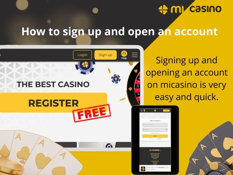 How to sign up in Mi casino