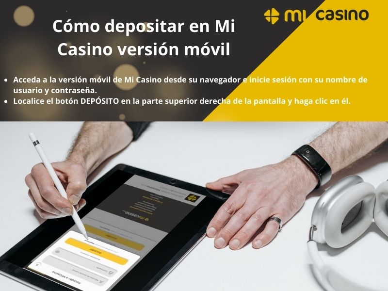 Cómo depositar dinero en la versión móvil de Mi Casino