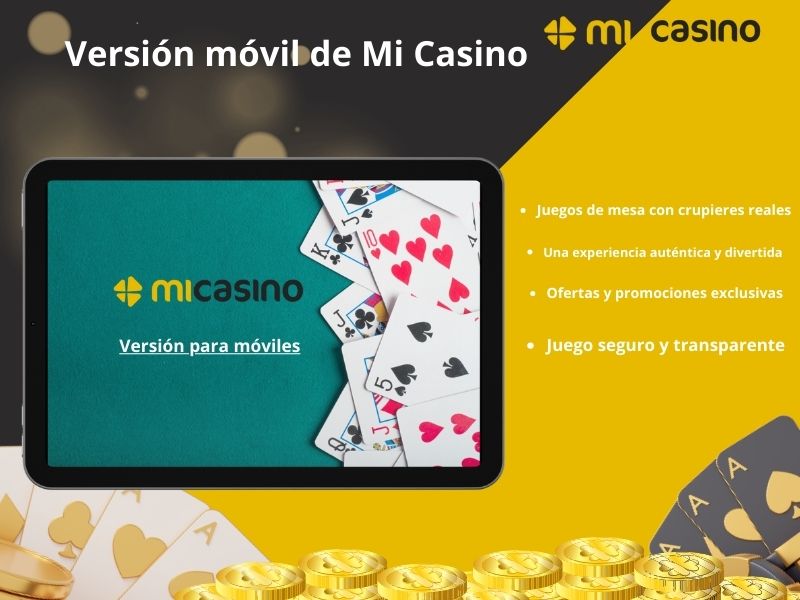 Ventajas de jugar al casino en vivo desde la versión móvil de Mi Casino