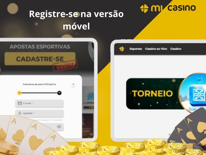 Como se registrar na versão mobile do Mi Casino