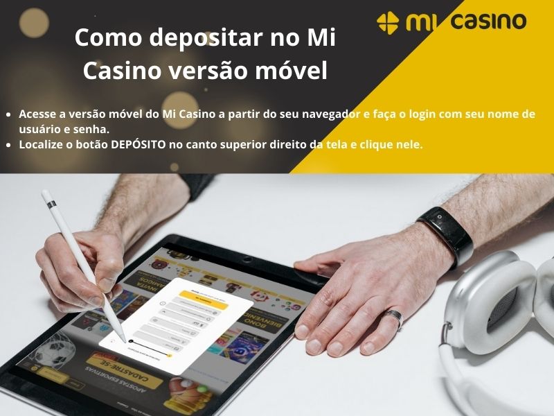 Como depositar na versão mobile do Mi Casino